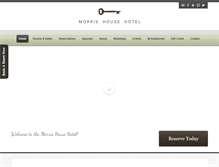 Tablet Screenshot of morrishousehotel.com